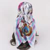 91 large square scarves European and American imitation silk scarves retro printed versatile scarves women's scarves