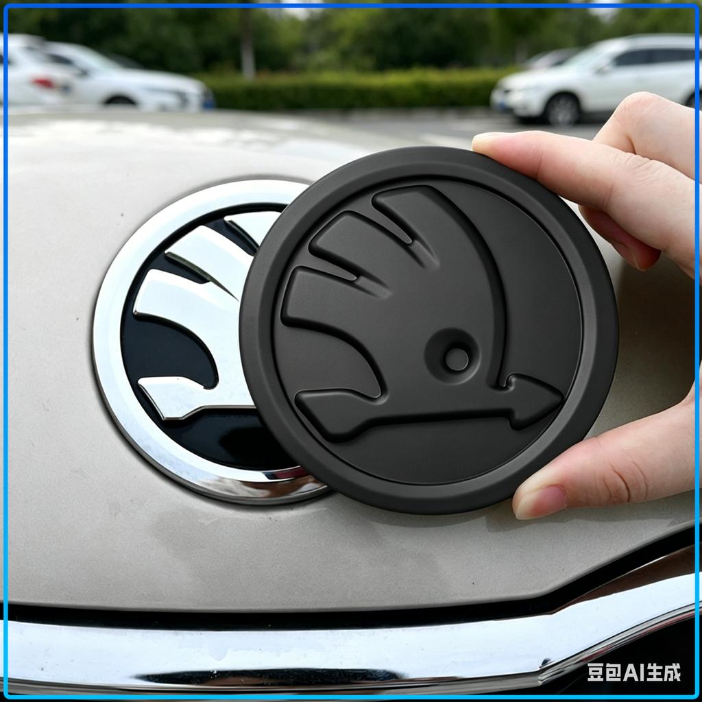 1Pcs Auto Front Hood Logo & Rear Trunk Badge Emblem for Skoda Fabia MK2 MK3 Octavia A5 A7 Superb Kamiq Rapid Yeti Citigo Kodiak hbkm45