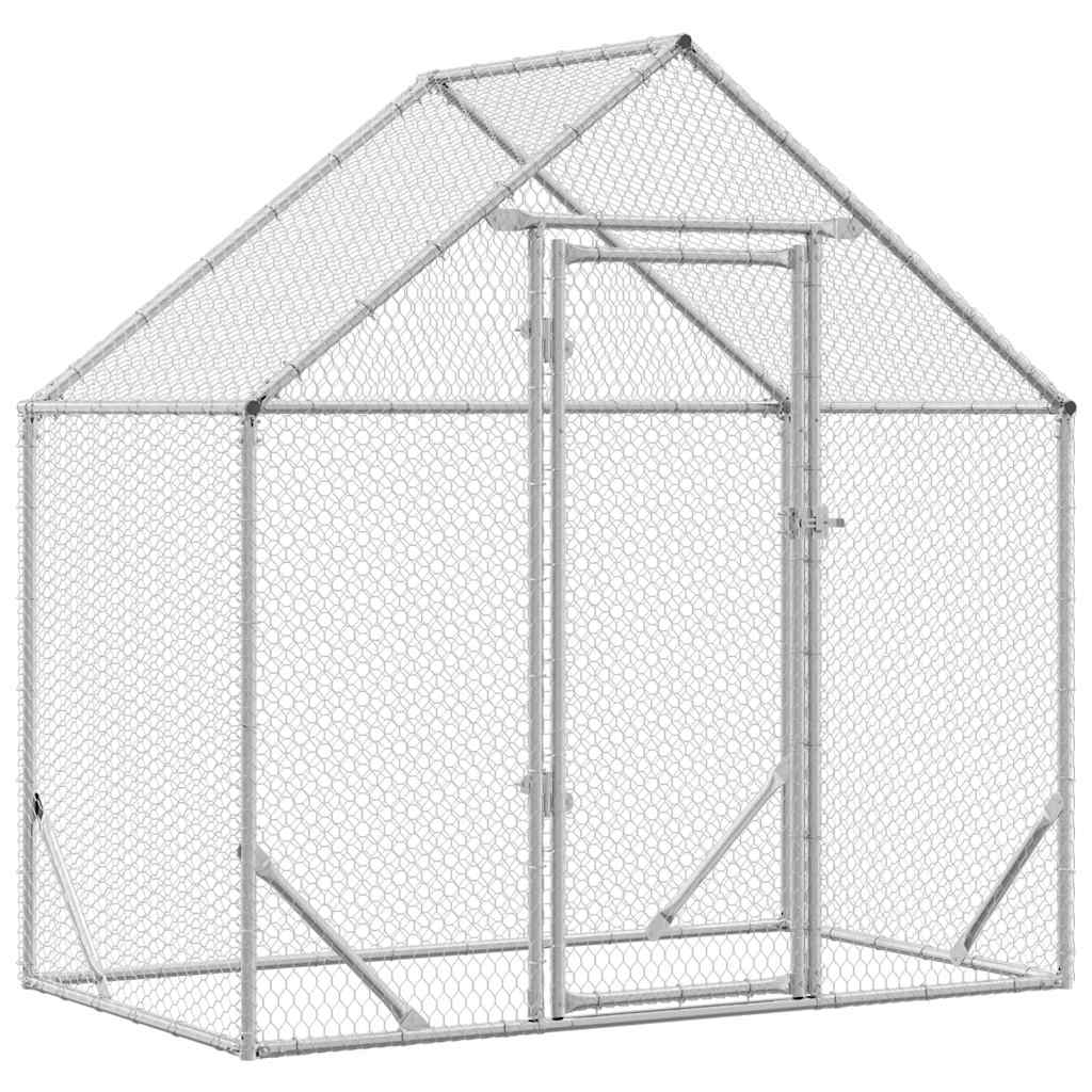 Chicken Coop Silver 170 x 100 x 177 cm Galvanized Steel