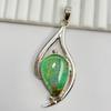925 Sterling Silver CERTIFIED 39 Ct Natural Opal Pear Pendant For Birthday Gift