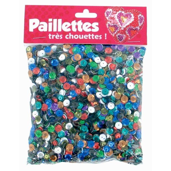 Séquins - CTOP - Multicouleur - 100g - Diamètre 6mm - Papier