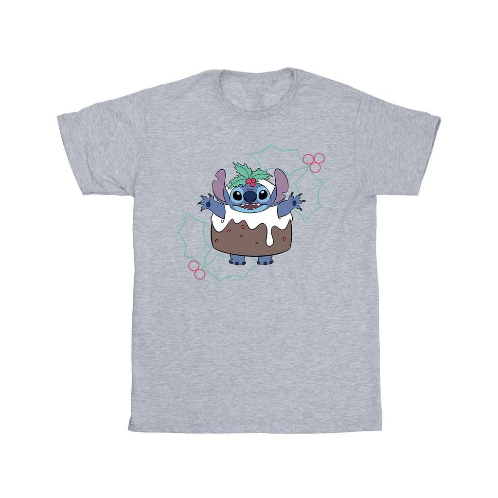 Disney Mens Lilo & Stitch Pudding Holly T-Shirt