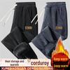 Men's Corduroy Cuffed Sports Pants - Autumn/Winter 2024, Plus Velvet, Thickened Casual Trousers