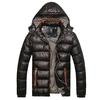 Winter Men Padded Jacket Fashion Cotton Thermal Thick Parkas Male Casual Outwear Windbreaker Hoodies Coats Warm Clothing