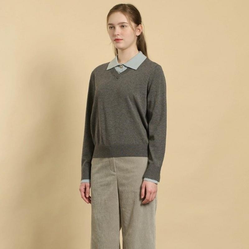 BCBG Многослойный воротник Вязаная футболка B6s1x410