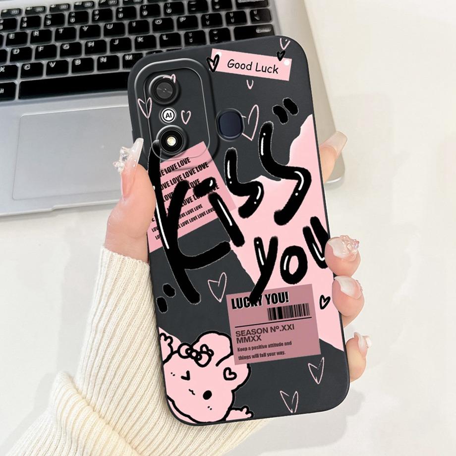 Чехол для Itel A27 A48 A25 A35 Стильный художественный ударопрочный Funda для Itel A60 A60s A70 Мягкий жидкий силиконовый бампер