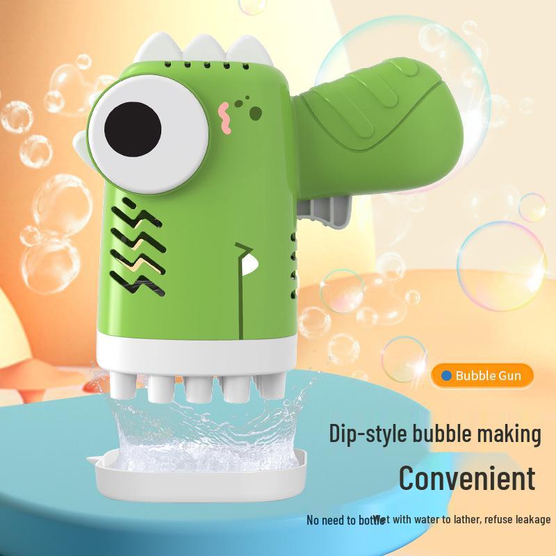 Детский пистолет с мыльными пузырями в виде динозавра - Полуавтоматический, Герметичный, Ручная игрушка