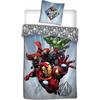 Duvet Cover Set - HOMEROKK - Avengers - 140x200 Cm - 100% Polyester - White
