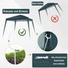 Folding Pavilion 2.4x2.4m Folding Tent With UV Protection Party Tent Including Carry Bag For Garden Balcony Steel Green