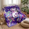Rainbow unicorn fantasy Theme blanket Lightweight Warm Flannel Blanket Decorative Throw Blanket for Home Decoration