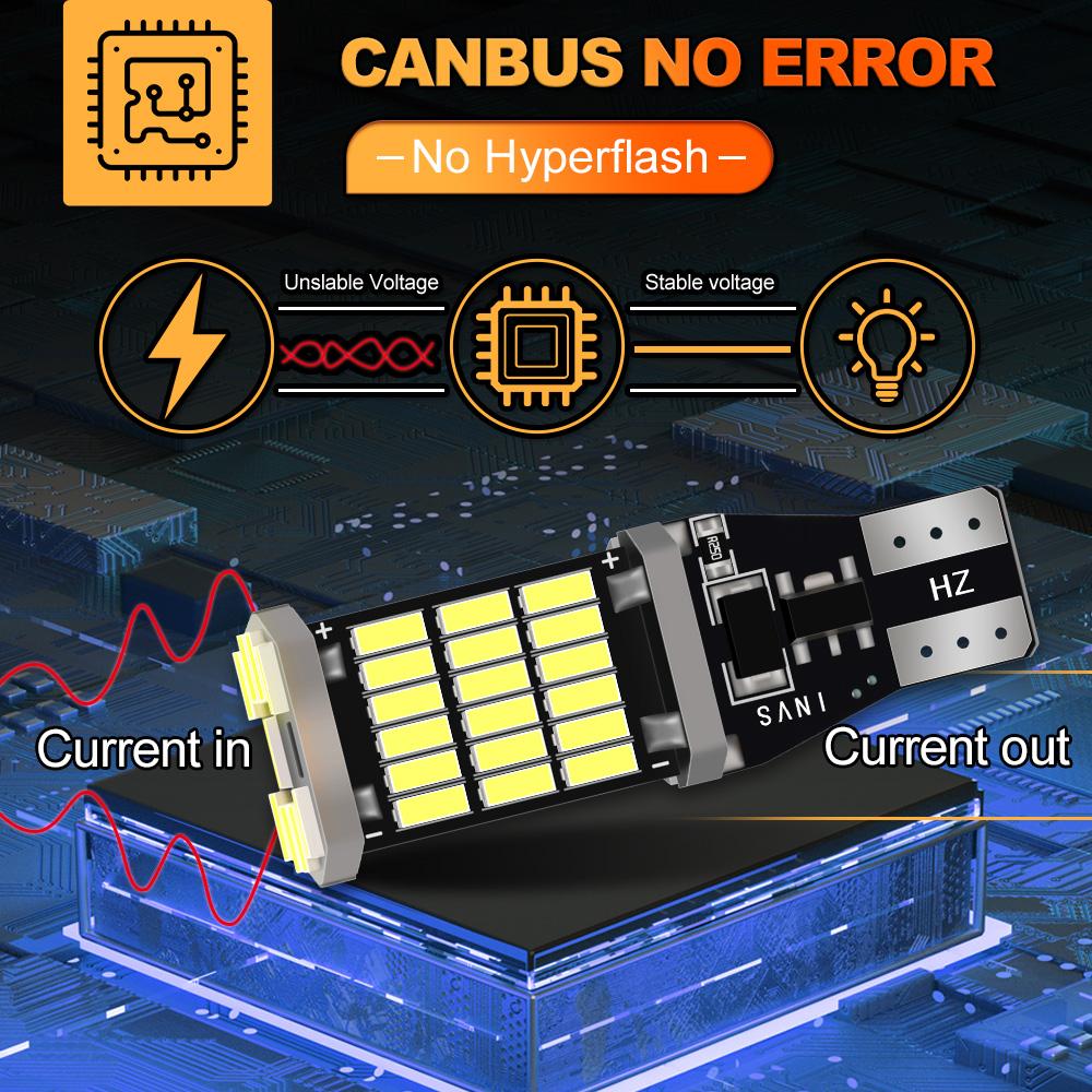 2PCS T15 W16W Car LED Reverse Light Fit For Toyota Yaris Vitz Accessories 2009-2018 Backup Back Up Lamp Canbus No Error