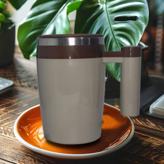 Электрическая кружка для помешивания кофе с зарядкой через USB, 380 мл, магнитная кружка для помешивания кофе, автоматическая вращающаяся металлическая кружка для смешивания для домашнего офиса