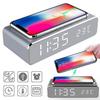 Для iPhone Samsung Time Alarm Настольные часы Будильник LED Цифровой Дата Термометр Телефон Беспроводное зарядное устройство Быстрая зарядная станция