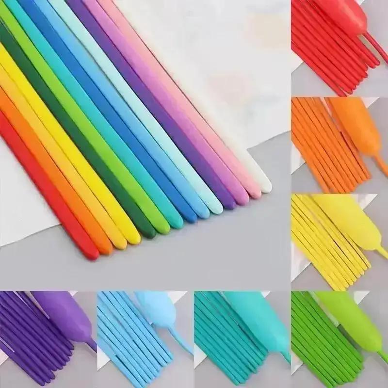 100Pcs Candy Colored Long Balloons For Scene Decoration Handmade Balloon Bouquets Holiday Party Supplies Long Balloon Accessory