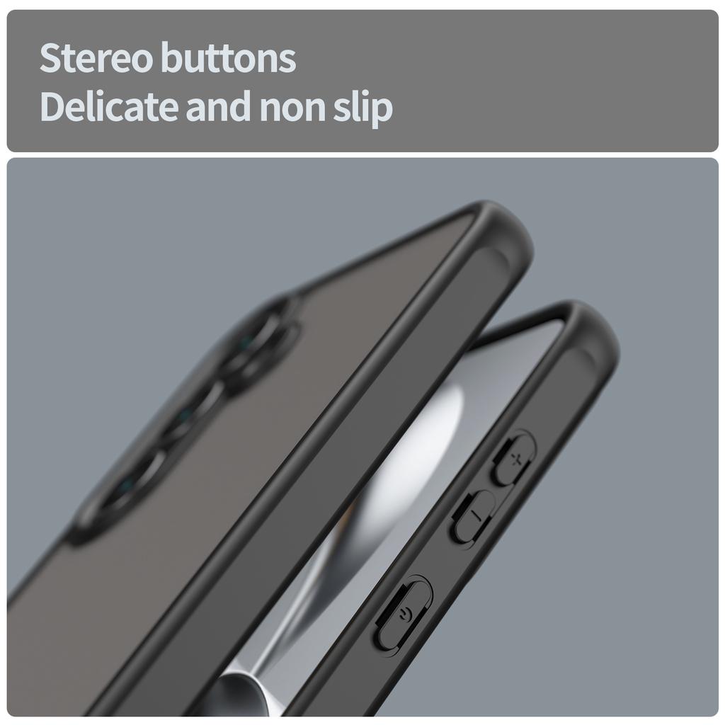 Для Samsung Galaxy S25 FE Чехол Ударопрочный С подушками безопасности Матовый Полупрозрачный ПК+ТПУ Задняя крышка телефона