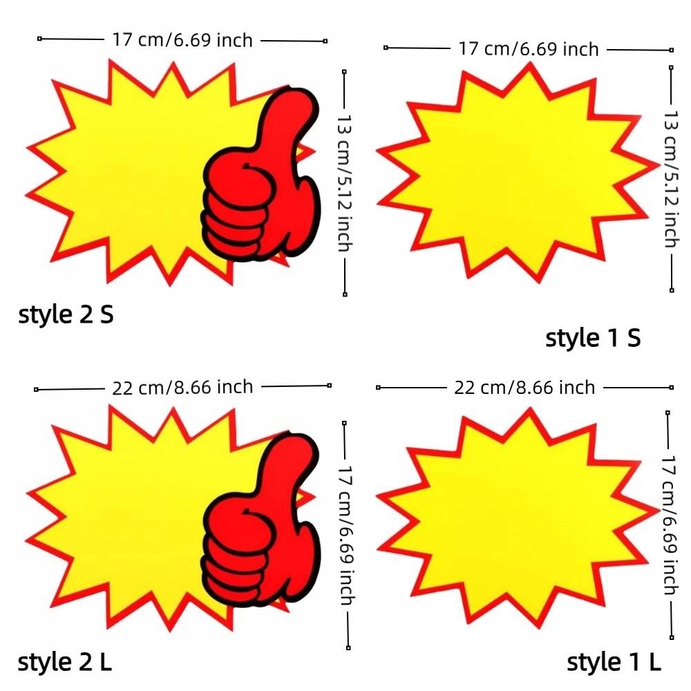 100Pcs Mini Starburst Labels Blank Star Paper Price Tag Price Tags Sale Signs for Price Tagging