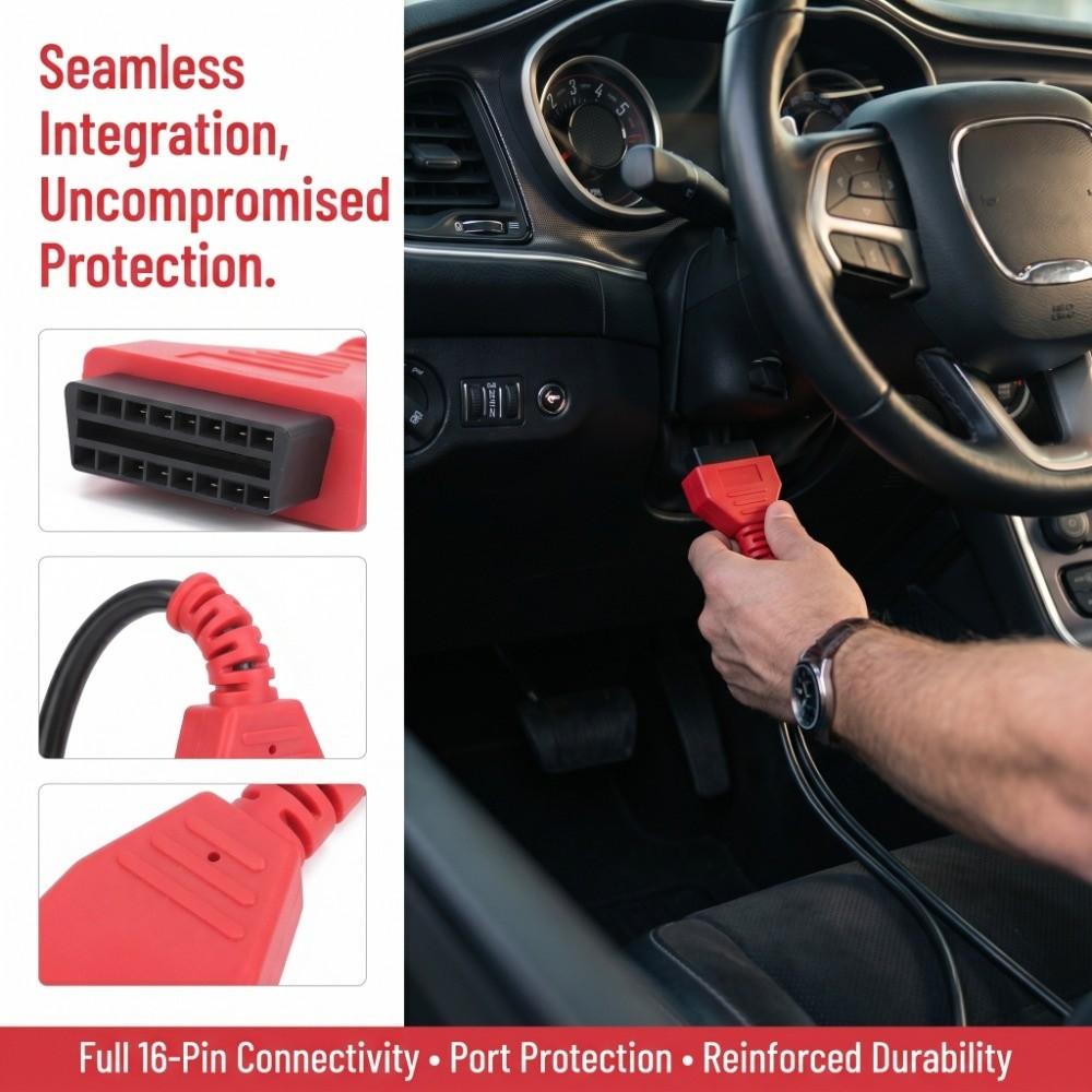 Кабель-обходчик OBD2 16+32 контакта Розовый диагностический кабель OBD2 Удлинительный кабель OBD2 Диагностический инструмент