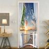 Sea Beach Door Decoration Stickers Bedroom Entrance Boys Girls Room 3d Wallpaper Natural Scenery Self-adhesive Home Wall Decals