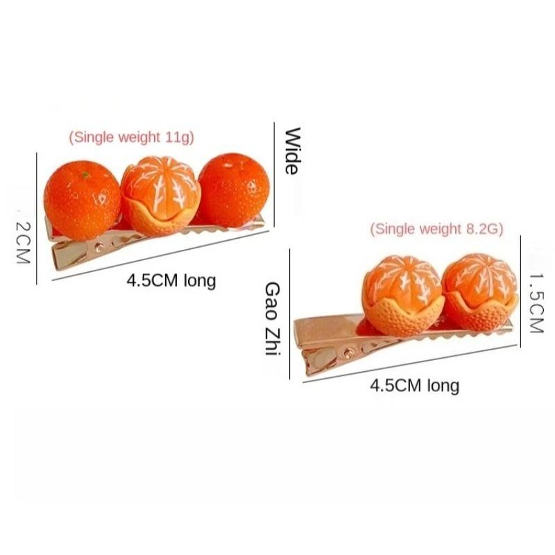 Креативная забавная заколка для волос в виде половинки очищенного апельсина, милый боковой зажим для девочки, японская заколка со словом "фрукт", зажим-уточка, популярные аксессуары для волос