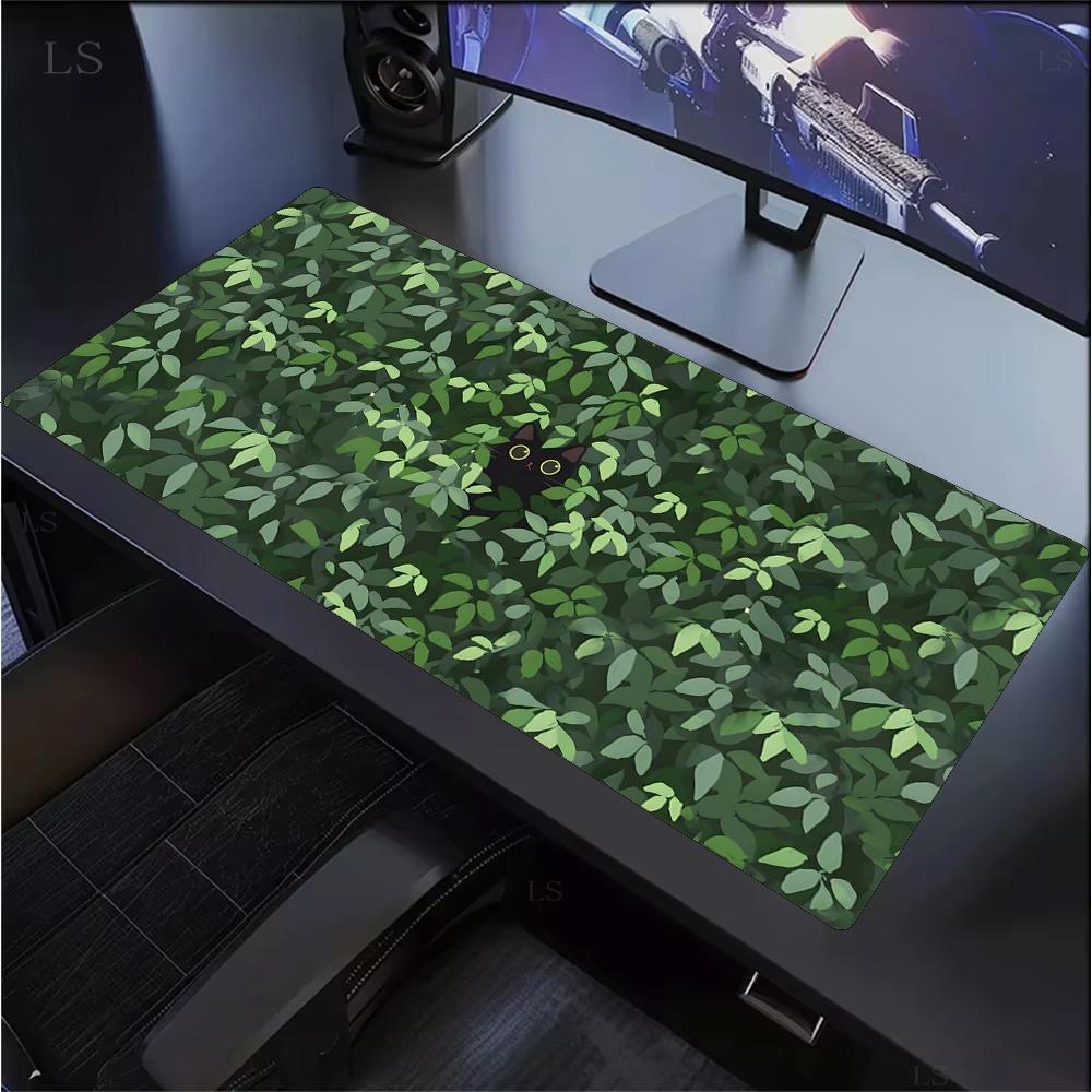 Cute Cartoon Cat Mouse Pad Large Computer Keyboard Mouse Pad Kawaii Natural Rubber Anti-Slip Mat Perfect Gift Girlfriend Women