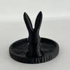 Yousheng Black Cat Jewelry Tray 3D Printed Rabbit Storage Tray Multi-purpose Jewelries Trinket Keys Holder Organizer Desktop Decoration