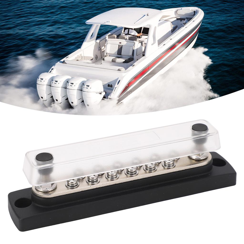 12 Point Power Distribution Block 2 X M6 Terminal Studs Terminal Bus Bar for RV Marine