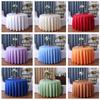 Round Solid Color Table Cloth Cover Modern Polyester Tablecloth Coffee Table Furniture Dustproof Cover 24 Colors Home Decor