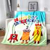 1pc Blanket Numberblocks Print Design, Lightweight Blanket for Sofa, Bed- Soft &Warm, Gift for All Seasons like Christmas, Halloween