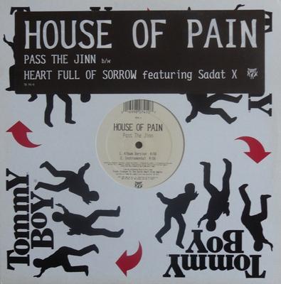 12-дюймовая пластинка HOUSE OF PAIN - Pass The Jinn / Heart Full Of Sorro TB741,TB7410 Tommy Boy 1996 США Рэп и хип-хоп/R&B Б/У