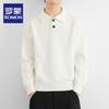 ROMON Men's Retro Lapel Pullover Sweater