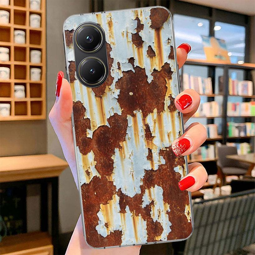 Vintage Industrial Style Rusty Pattern Phone Case For Xiaomi Poco F7 Ultra X7 X6 X5 Pro M7 Redmi 15C 15 13C 13 12C 12 10C 10 9A