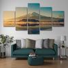 5 Panel Lake View Mountain Scenery Pictures Wall Art Home Decor Posters Canvas HD Prints Oil Paintings Living Room Decoration No Frame