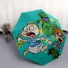 Rugrats Dino Automatic Open Umbrella Compact Foldable Design, Durable Fabric for Casual Travel Companion for Outdoor a0822044