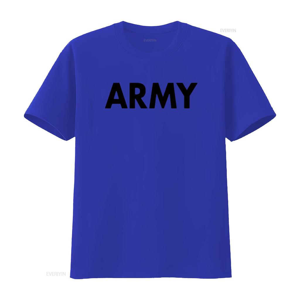 Army Men S T Shirt Military Training Pt Exercise Workout Gear Veterans Service Family Support Motivation White 4X Large