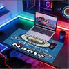 Custom Name Personalized Manchester City FC Pattern Mousepad, Laptop PC Desk Mat, Decorative Desk Mat for Home Keyboard Pad Gift