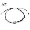 Adjustable Pull String Bracelet Sports Themed Braided Bracelet, Hand Woven Rope Wristband with Ball Charms, Trendy Wrist Strap for Enthusiasts