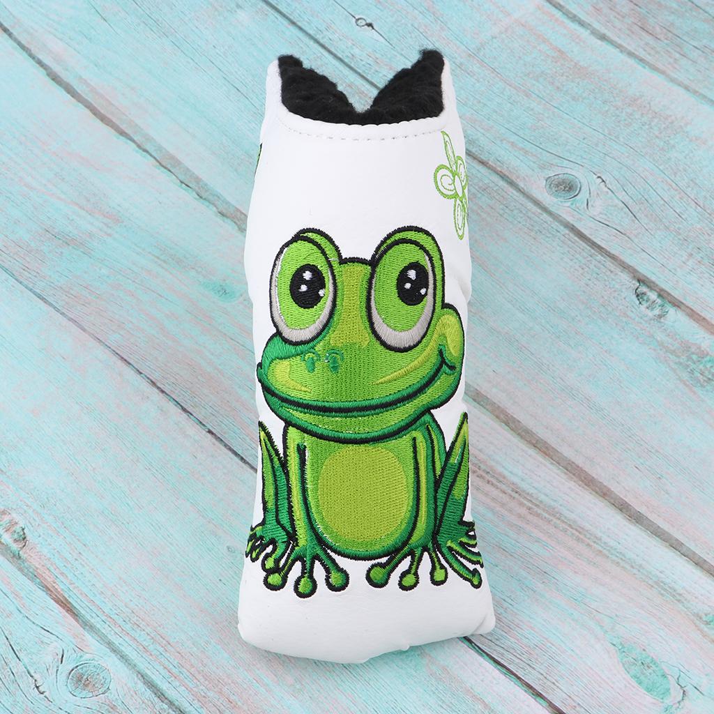Golf Putter Cover Frog Pattern Center PU Head