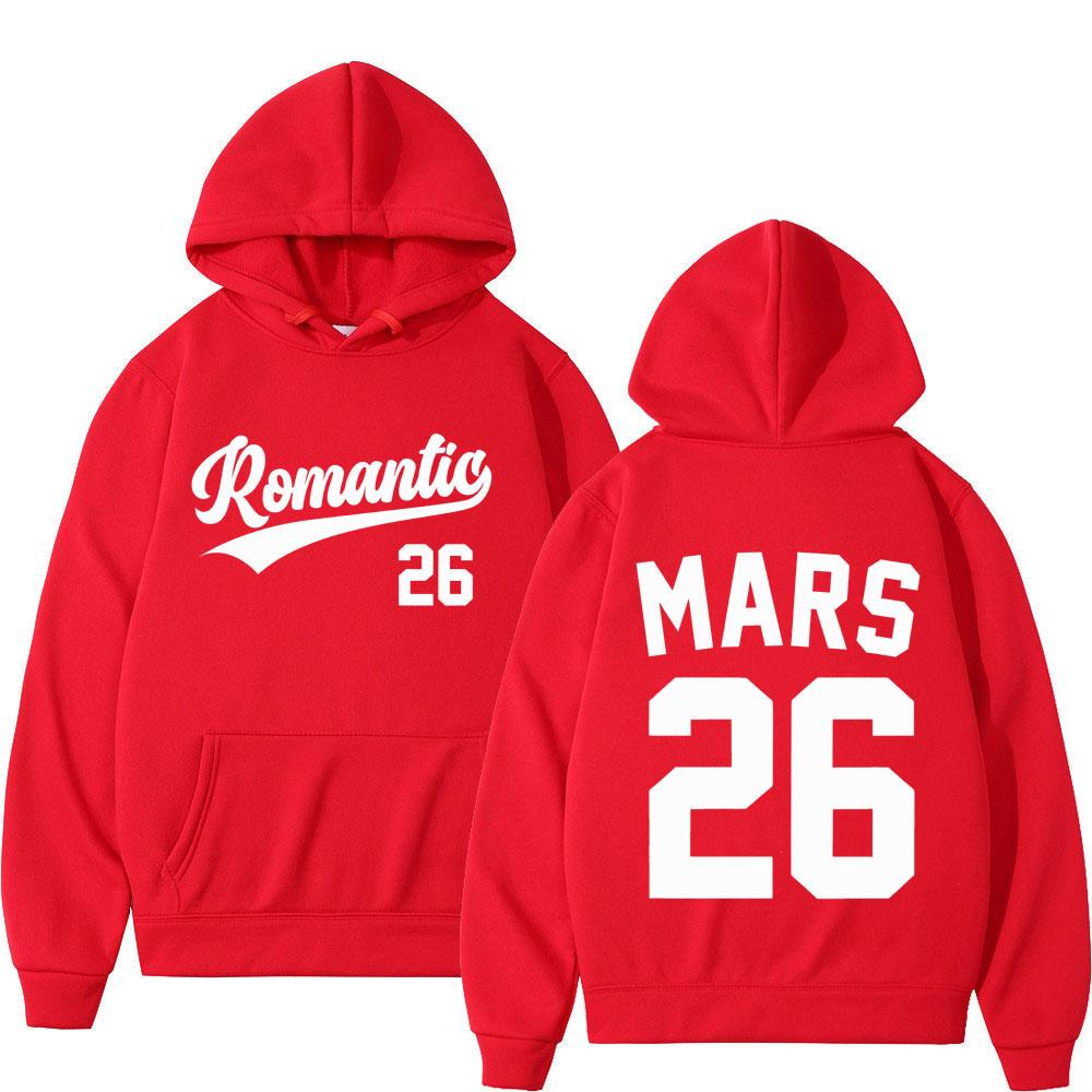 Bruno Mars The Romantic Tour 2026 Print Hoodie Unisex Fashion Winter Sweatshirts Loose Casual Comfort Oversized Pullover