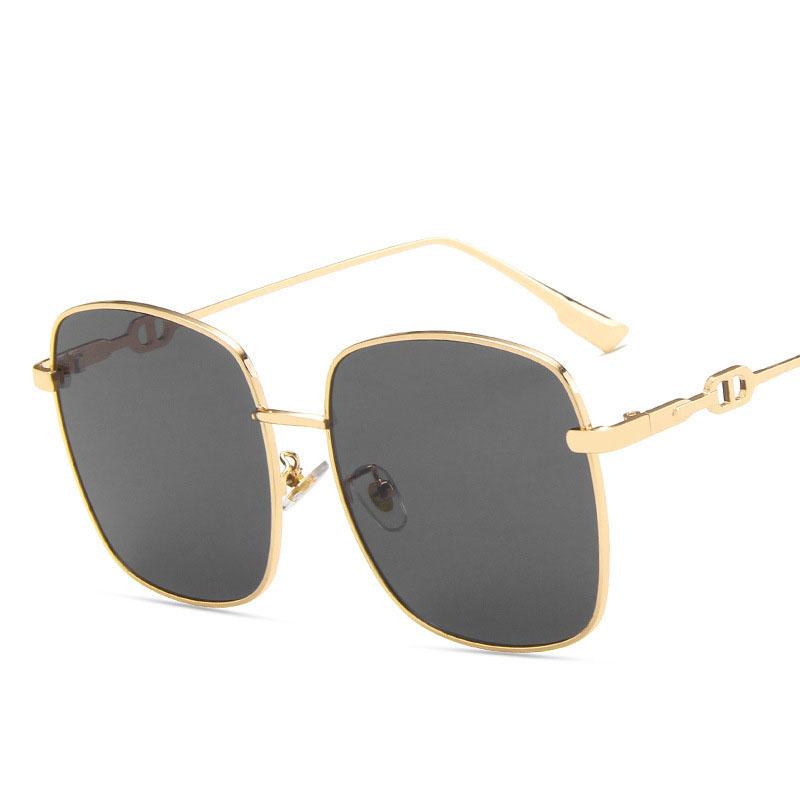 Модные женские солнцезащитные очки с градиентными линзами, квадратной формы, с металлической оправой, защита от УФ-лучей, женские солнцезащитные очки