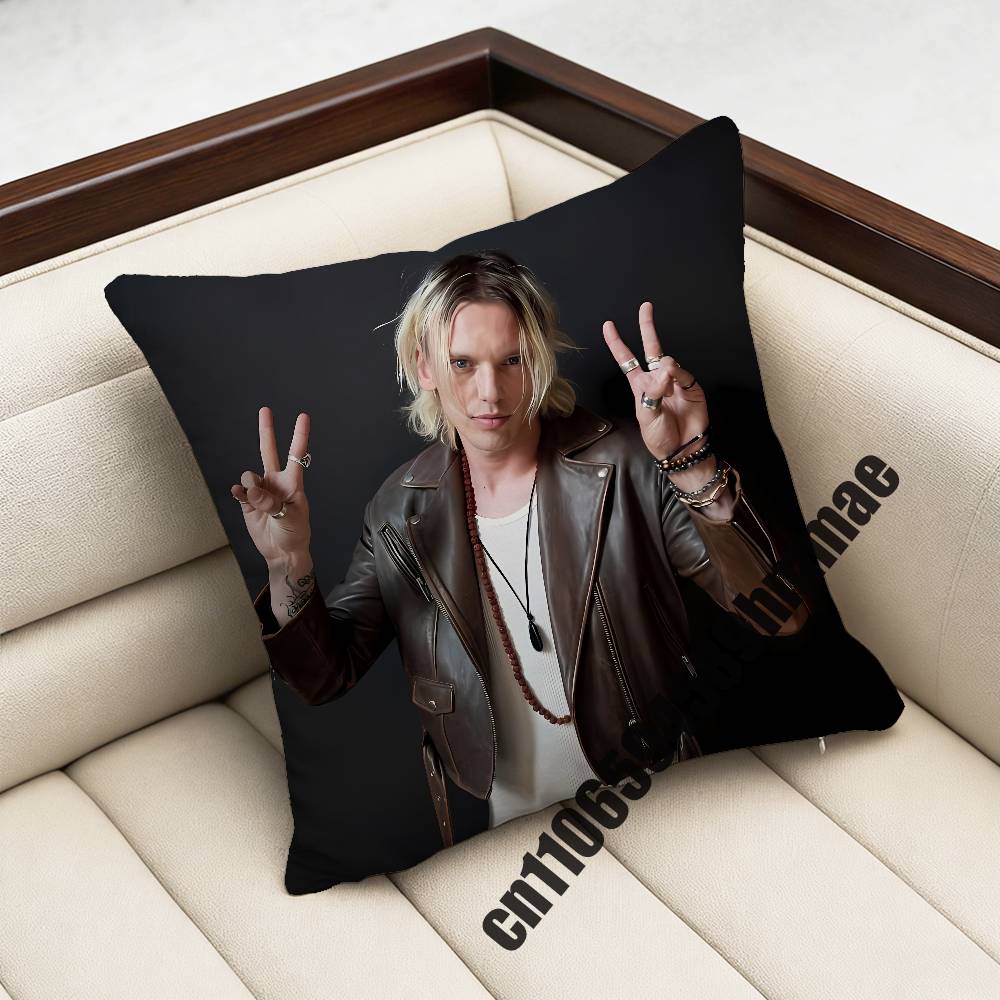 For J-Jamie Campbell Bower Throw Pillow Case Sham 45X45Cm Decoration Square Bed Pillowcase Pad Cover