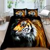 3D Tiger Print Breathable Comfortable Bedding Suit Home Decor Bed Clothes Pillowcase Comforter Duvet Cover