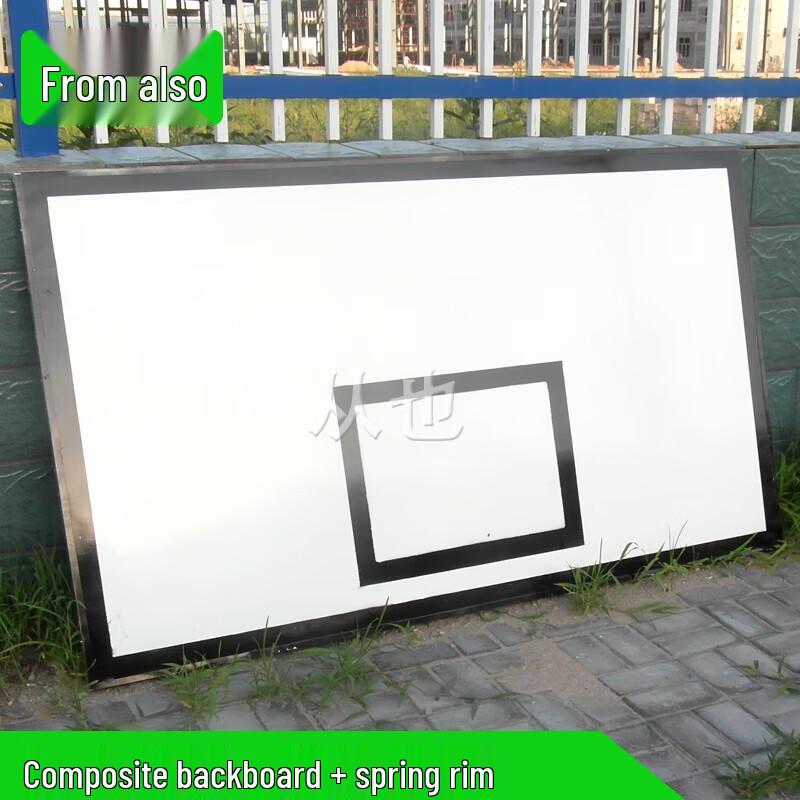 Outdoor Adult Basketball Backboard & Spring Rim