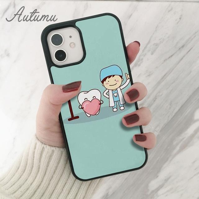 Чехол для телефона с изображением зубов стоматолога и медсестры для iPhone 11 12 13 14 Pro Max mini XR XS SE 2020 6 7 8 Plus Galaxy S21 S22