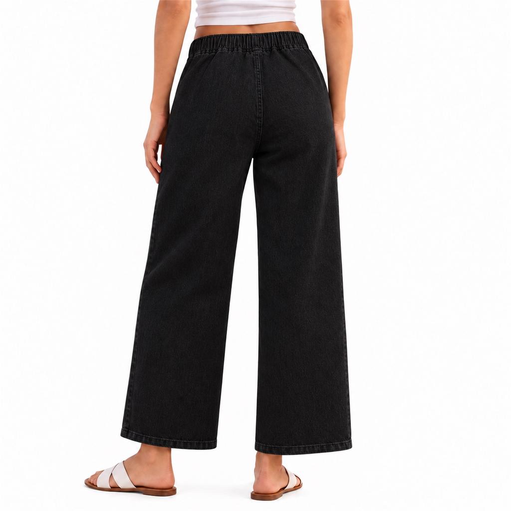 Women's High Waisted Wide Leg Straight Jeans Loose Fit Versatile Denim Pants for Spring Fall