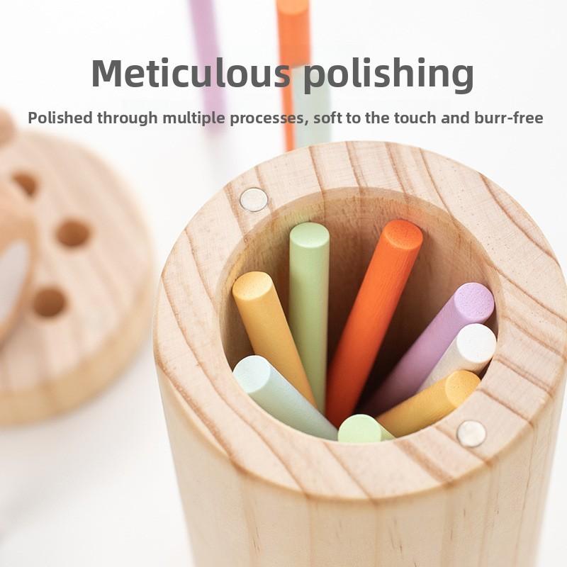 Color Wooden Take Balance Stick Game Children Puzzle Toy Set For Color Cognition