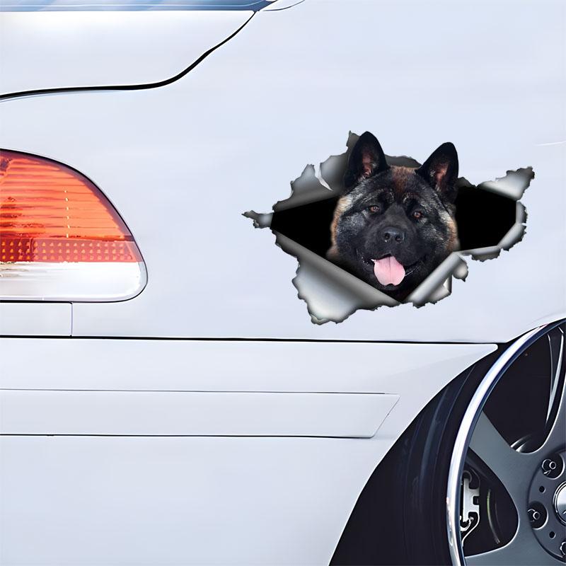 Наклейки на автомобиль Американская Акита, Водонепроницаемые ПВХ наклейки с животными с 3D-эффектом, Защита от царапин и увеличение удовольствия Автозапчасти