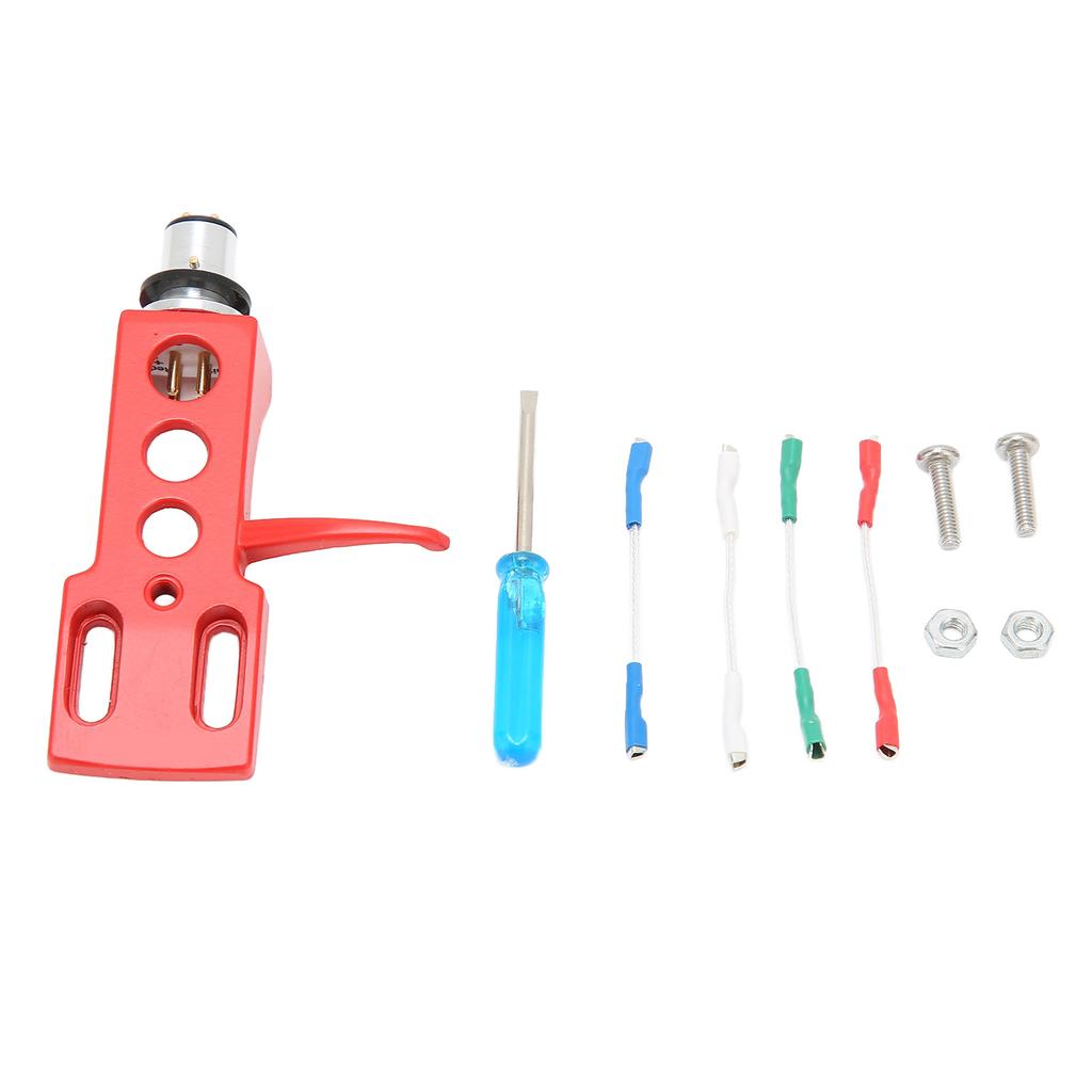 Vinyl Stylus Holder Aluminium Alloy Vinyl Record Phonograph Cartridge Holder with 4 Connection