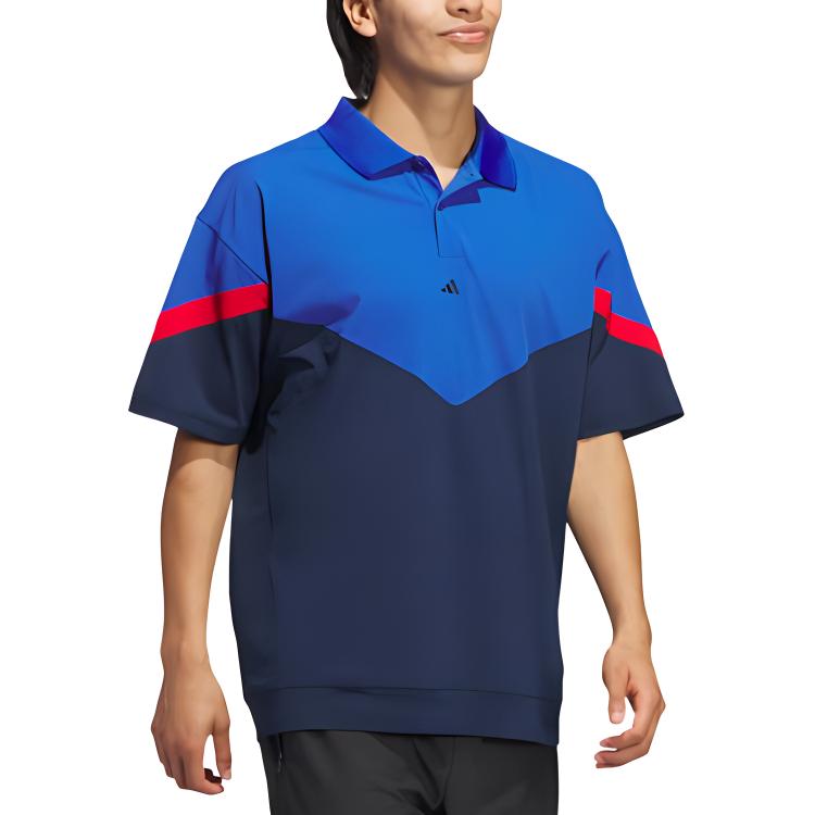 adidas Ultimate365 Color Block свободная дышащая удобная рубашка поло с коротким рукавом мужские рубашки поло королевского синего цвета IY5552