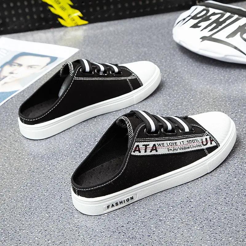 Мужские тапочки на плоской подошве, полуслайды, нескользящие мюли, мужская обувь, низкая цена, Y2k, элегантная, дешевая обувь, ликвидация, повседневная, Eva, оригинал