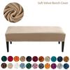Soft Velvet Bench Cover For Dining Room Bedroom Spandex Elastic New Decor Chair Covers Removable Washable Stretch Seat Protector
